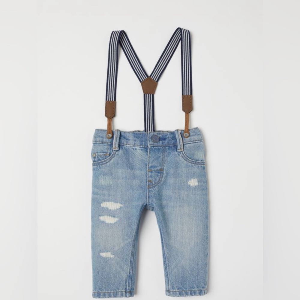 H&M - Jeans with Suspenders
